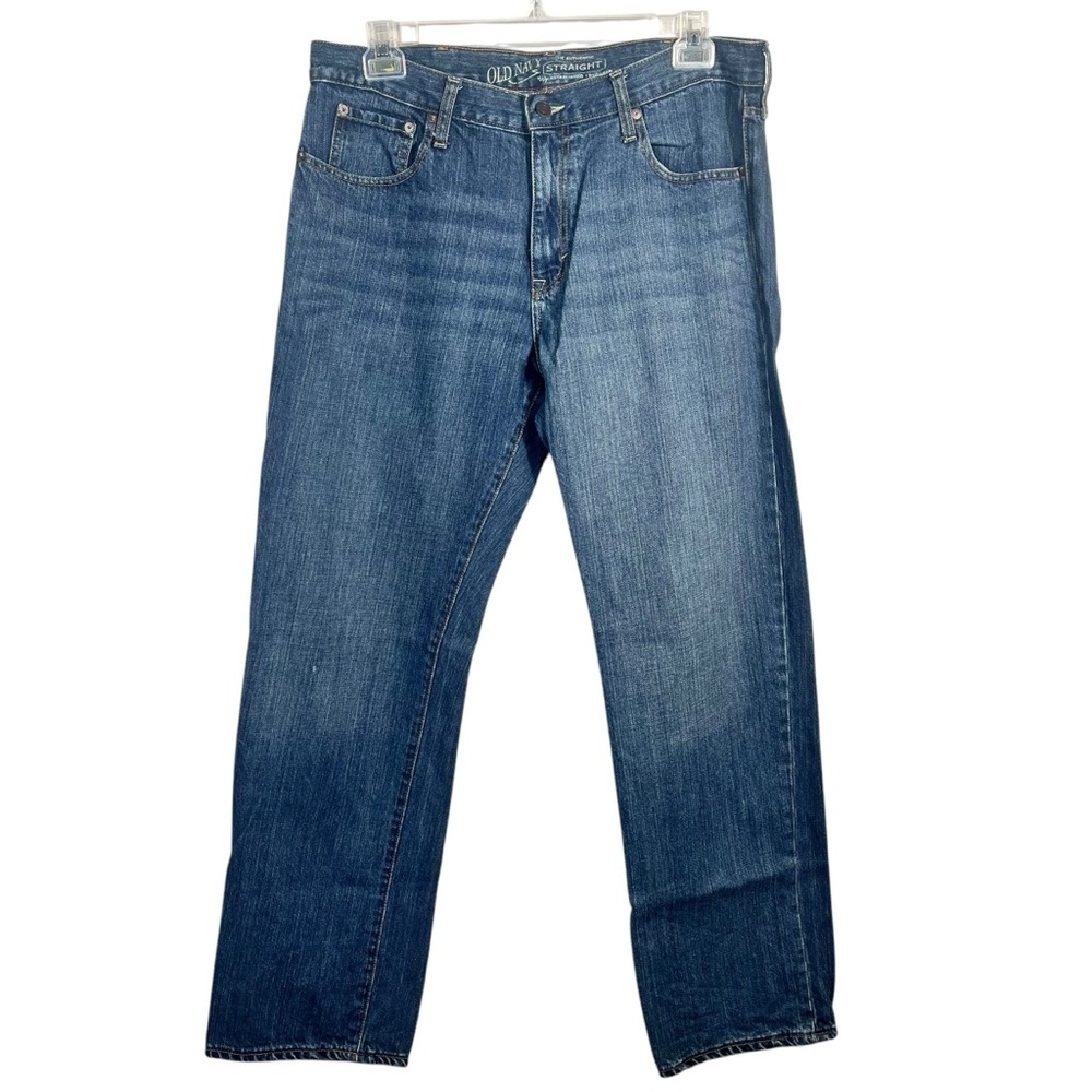 Vintage Y2K Old Navy The Authentic Straight Medium Wash Denim Jeans Skater 36x34